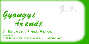 gyongyi arendt business card